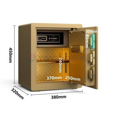 Zweifache Alarmanlage, Schließfach für den Wohnraum, Diebstahlschutz H450mm ((Gold))
