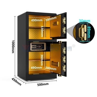 Schwarzer Doppeltürer Smart Security Safe Box H39.5in YB/RS-100D