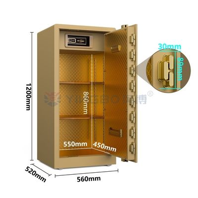 95 kg Massivstahl Smart Safe Box für die Heimsicherheit YB/RS-120 Gold