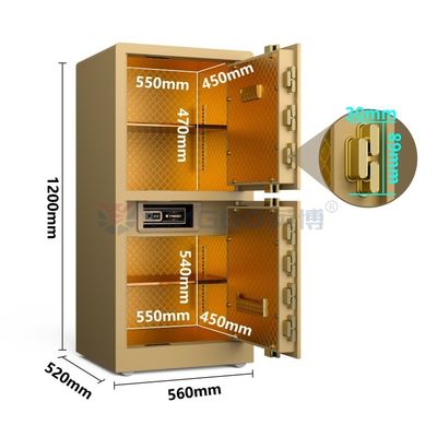 Digitale Fingerabdrücke Schließung Großer Safe Box Für Sicherheit Gold High-End-Haus-Safe