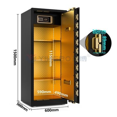 Intelligenter Doppel-Alarm Großer Fingerabdruck Schloss Safe Box 120kg für die Sicherheit YB/RS-150