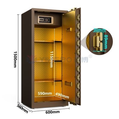 Doppel Alarm Großes Massivstahl High-End Home Safes 120kg Für die Sicherheit YB/RS-150