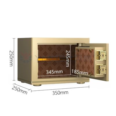 Doppel Alarm Büro Safe Box H250mm Massivstahl biometrische Fingerabdruck Schloss