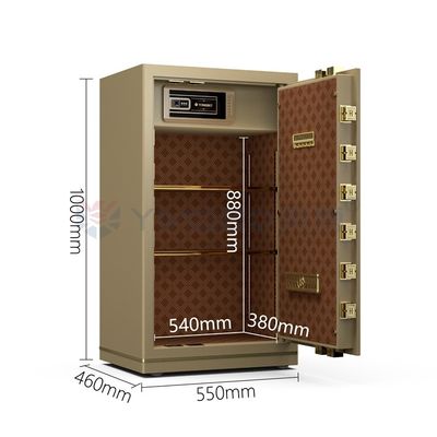 Doppel Alarm Fingerabdruck Schlüssel betrieben Luxus Safe Box für Büro-Sicherheit YB/N7-100