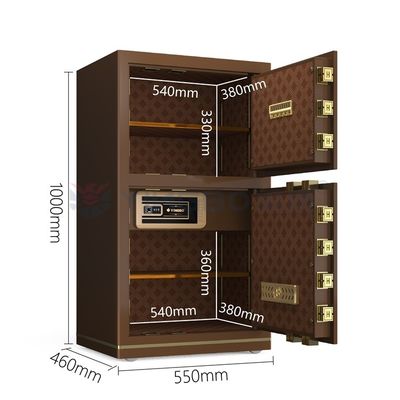 Kaffee Massivstahl Luxus-Smart-Kassenschließfach für Büro Sicherheit YB/N7-100D