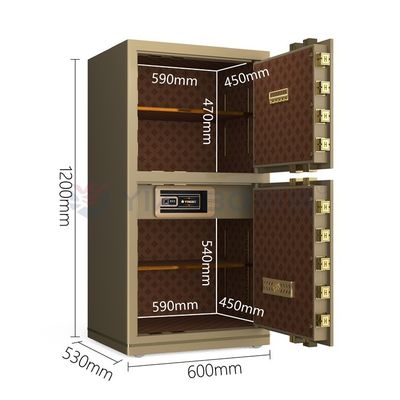 H1200mm Massivstahl Smart Office Safe Box Doppel Alarm Fingerabdruck Schloss
