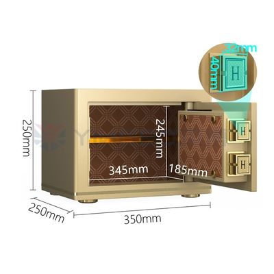 Doppel Alarm elektronisches Schloss Büro Safe Box Diebstahlschutz H250mm