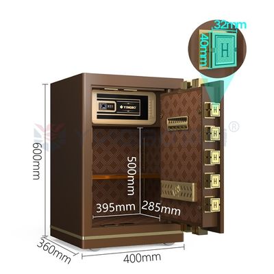 Doppel Alarm Massivstahl Büro Safe Box elektronisches Schloss für die Sicherheit H600mm