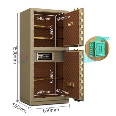 Massivstahl-Doppel-Alarm Luxus-Büro-Sicherkasten elektronisches Schloss YB/N7-150D