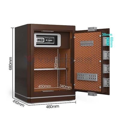 Feuerfester Sicherheitssafe mit Fingerabdruck oder Passwort, Innenarchitektur, H680 mm