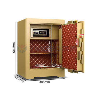 YB/ZY-60 Dual Intelligent Alarm Smart Safe Box Luxus Smart für die Sicherheit mit 3D Stereo Soft-Roll Leather