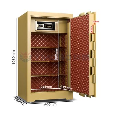 YB/ZY-100 Zinklegierung Handgriffe kommerzielle Safe Box Fingerabdrucksperre mit 4 offenen Wegen