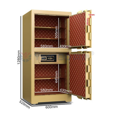 Vertikales Schloss Design Sicherheitsfachkasten 4 offene Wege und 3D-Stereo Soft-Roll Leder H1280mm