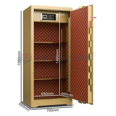 H1580mm Fingerabdruck-Sicherkasten mit patentierten Doppelreihe-Schrauben und Zink-Legierungsgriffe