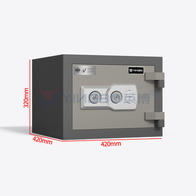 Feuerfeste Aufbewahrungsbox für Dateien, Tresor, Massivstahl, Doppelschlüsselschlösser