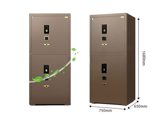 Biometric Fingerprint Lock Jewelry Safe Box Watch Winder Double Compartment H1680mm