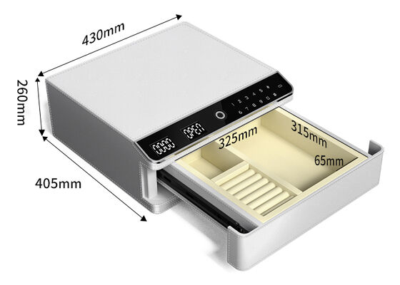 Kleines Schmuckschließfach aus Leder mit automatischer Pop-up- und Metallgleitbahn