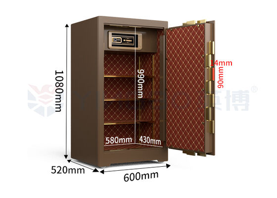 Digitales elektronisches Schloss Gewerbeschließfach Massivstahl Türplatte 10 mm dick Gewerbeschließfach YB/ZY-100
