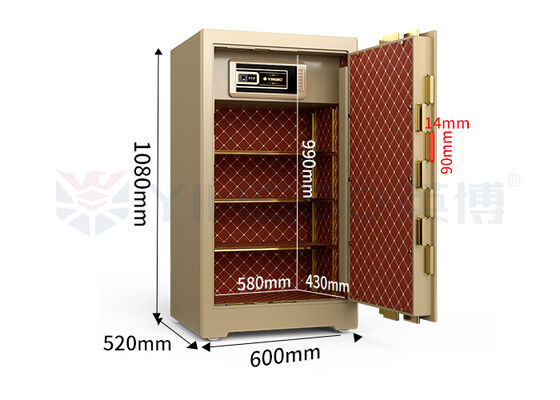 H1080mm Handelsschließfach aus Massivstahl Baubanksicherung