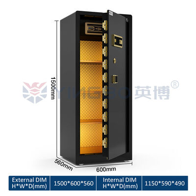 Sicherheitskassette RS-150 mit Vierkantgriff für Zuhause, patentierte Doppelriegel, herausnehmbare Einlegeböden