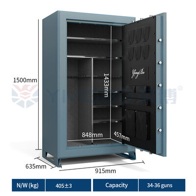 Haze Blue 75 Minuten Feuerschutz bei 1400 °F Heavy Gun Safe Box YB/GS-150